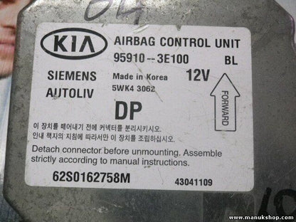 Airbagsensor Airbagsteuergerät Kia Sorento 959103E100 95910-3E100 5WK43062