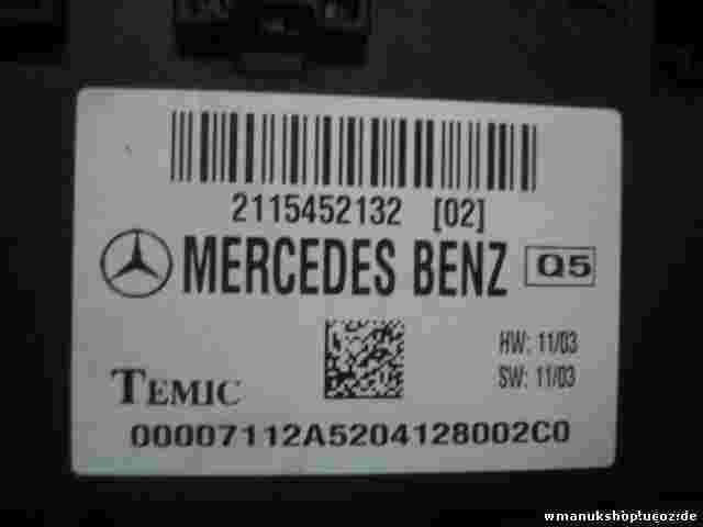 Steuergerät Licht signale Mercedes W211 E Klasse 2115452132 (02) Q5 HW 11/03
