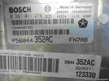 Motorsteuergerät Jeep Cherokee KJ 2.5 P56044352AC 56044352AC FN7AB 0281011278