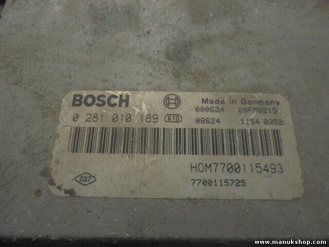 Motorsteuergerät Renault Megane 0281010189 H0M7700115493 7700115725 28FM0215