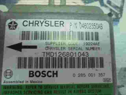 Airbagsensor Airbagsteuergerät Chrysler 300M (LR) 3.5 V6 04602350AB   0285001357