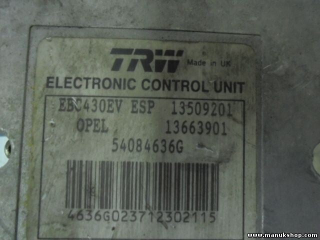 Hydraulikblock Opel Vectra C GM 54084636G 09191497 ESP TRW 13663901 ESP 13509201