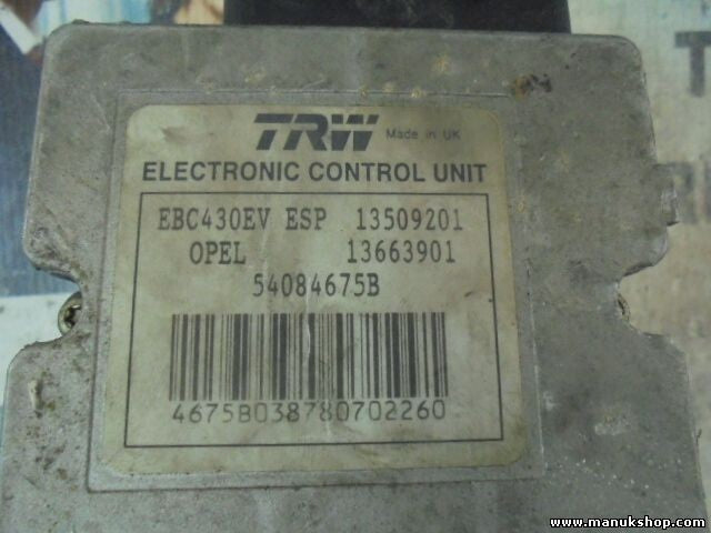 Hydraulikblock Opel Vectra C GM 09191497 ESP TRW 13663901 13509201 EBC430EV