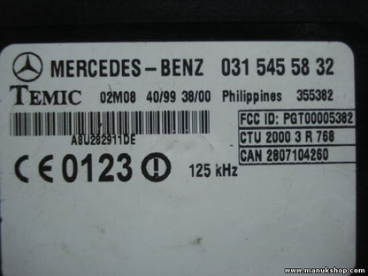 Steuergerät Wegfahrsperre Mercedes Sprinter 0315455832 031 545 58 32 TEMIC 02M08