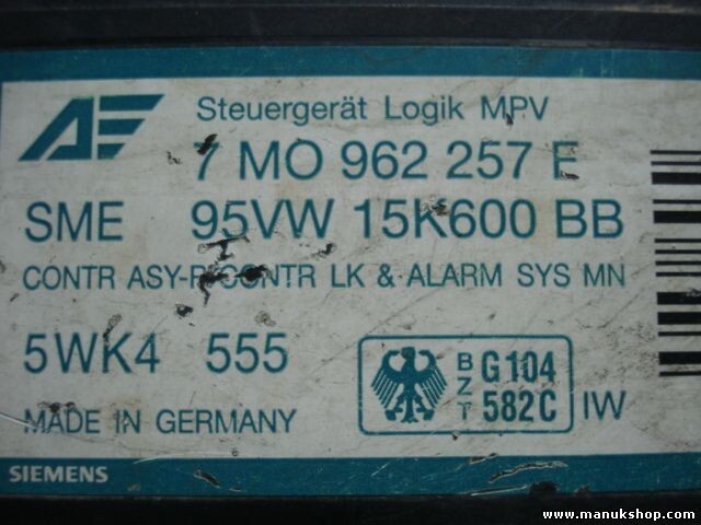 Komfortsteuergerät KSG Ford 7M0962257F 7 M0 962 257 F 7MO962257F