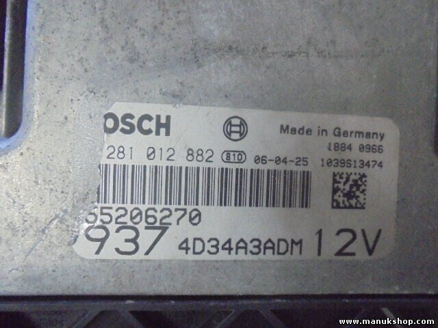 Motorsteuergerät Alfa Romeo 147 1.9 JTDM 0281012882 9374D34A3ADM 55206270 BOSCH