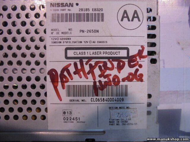 Wechsler Changer Nissan Navara Pathfinder 28185EB320 PN265N CL065840004009