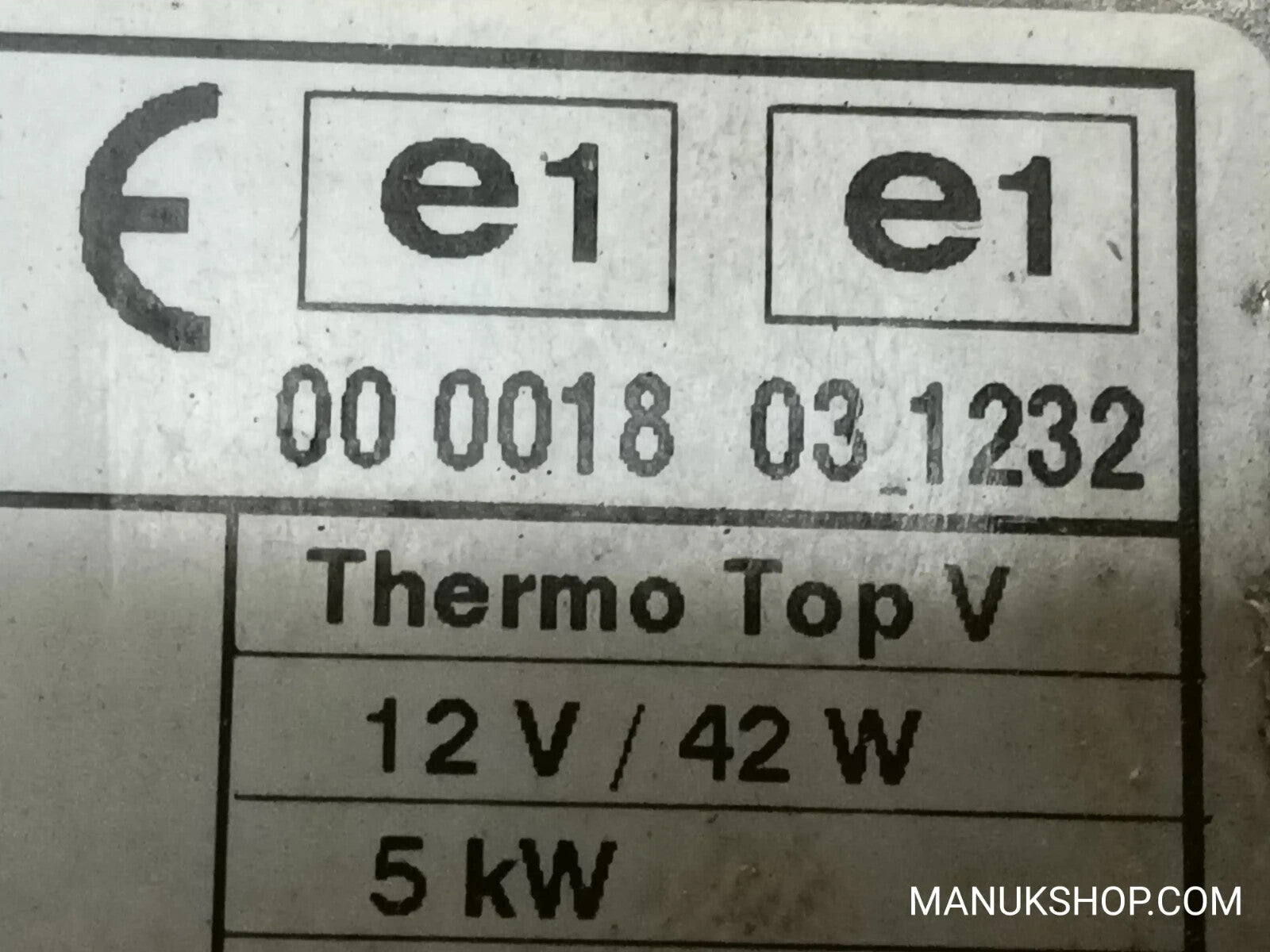 Standheizung Webasto Thermo Top VW Touran 0000180312322 00 0018 03 12322 12V/24V