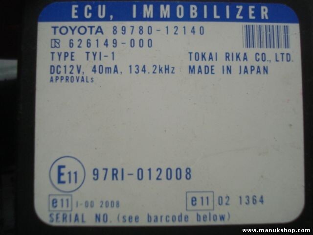 Steuergerät Wegfahrsperre Alarmmodul Corolla E12 8978012140 626149000 97RI012008