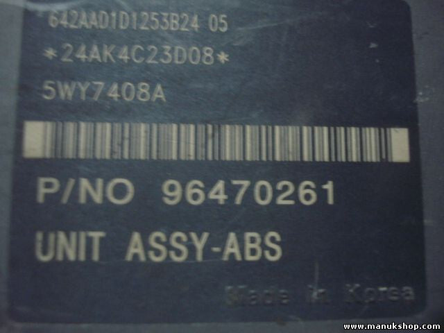 ABS Steuergerät Kalos MANDO UNIT ASSY-ABS P / NO 96470261 5WY7408A 42141100169