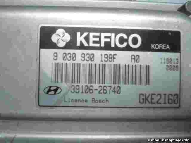 Motorsteuergerät Hyundai Coupe GK KEFICO  9030930198F 3910626740 GKE2160