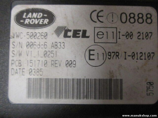 Steuergerät Wegfahrsperre Alarmmodul Land Rover Freelander YWC500260 151710REV