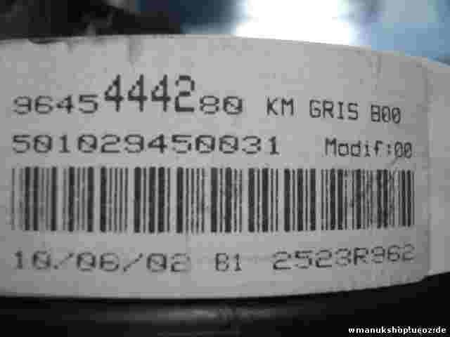 Kombiinstrument Tacho Citroen Berlingo Peugeot Partner 9645444280 501029450031