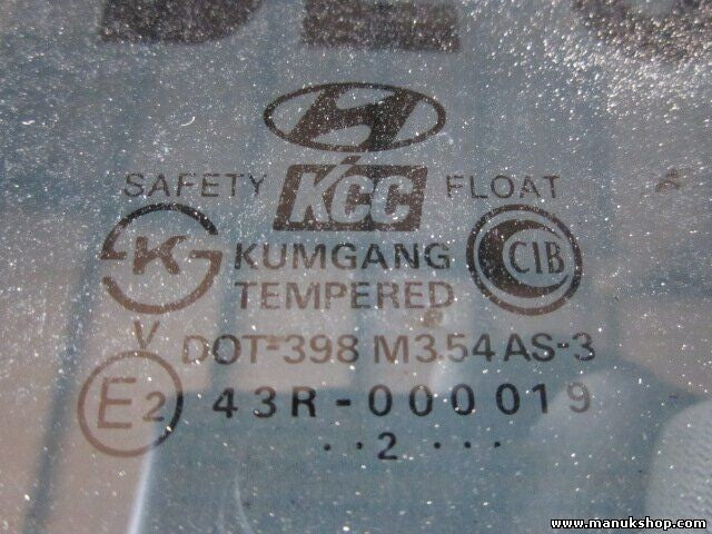 Türscheibe Seitenscheibe hinten links Hyundai Terracan 43R000019 DOT398M354AS3