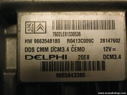 Motorsteuergerät Peugeot 407 Citroen C2 2007 9663548180 9665843380 R0413C009C