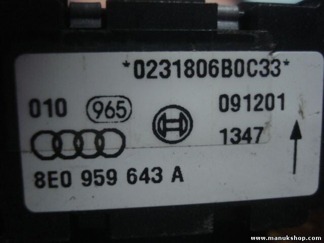 Airbagsensor Airbagsteuergerät Audi A4 B6 A6 4B 1.9 8E0959643A 8EO959643A