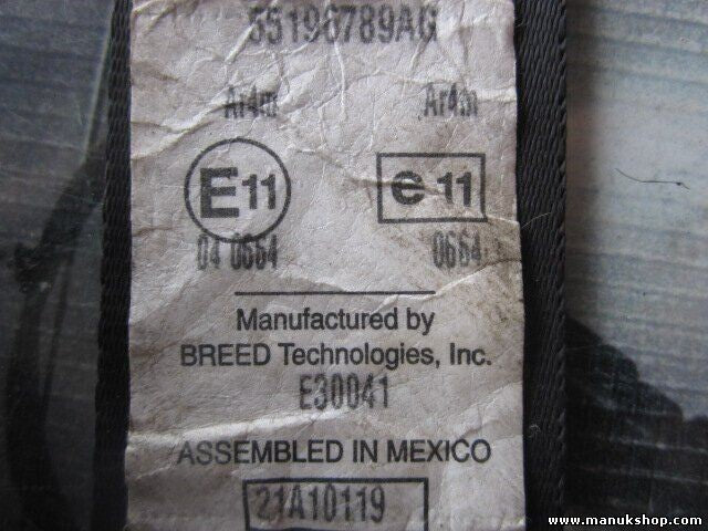 Sicherheitsgurt Gurt Jeep Grand Cherokee II 55196789AG 55196789 AG E11 040664