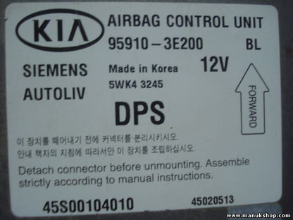 Airbagsensor Airbagsteuergerät Kia Sorento 959103E200 95910-3E200 5WK43245