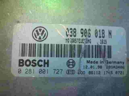 Motorsteuergerät VW Passat B5 1.9 038906018N 28SA3406 BOSCH 0281001727
