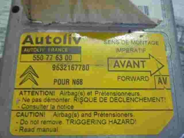 Airbagsensor Airbagsteuergerät Xsara Picasso (AV ) 9632167780 550776300