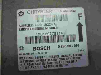 Airbagsensor Airbagsteuergerät Chrysler Grand Voyager Dodge 4686242 F 0285001093