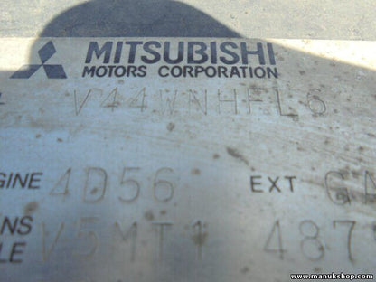 Motorhaube Mitsubishi Pajero Montero K90 2.5, 2477 ccm, 83 KW, 112 PS V44WNHFL6