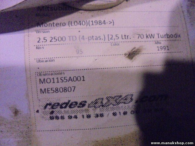 Schaltgetriebe Getriebe Mitsubishi Pajero Montero L040 2.5 TD MO11S5A001 H23754