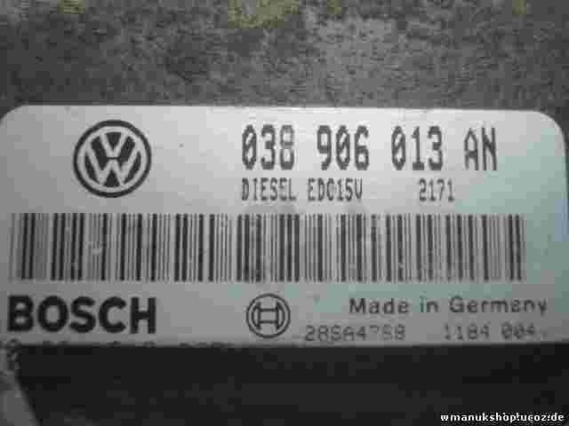 Motorsteuergerät Caddy Seat Inca 1.9 EDC15V2171 038906013AN BOSCH 0281010007