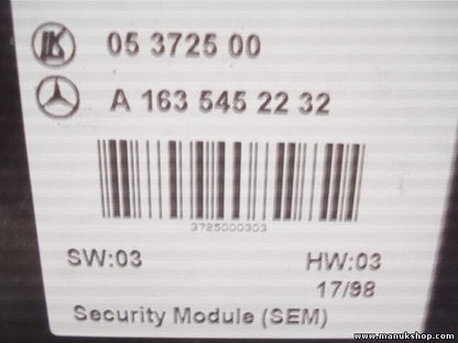 Steuergerät Alarm Mercedes-Benz ML 320 (W163) A1635452232 05372500
