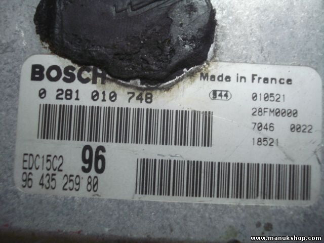 Motorsteuergerät Citroen Xsara 9643525980 96 435 259 80 BOSCH 0281010748