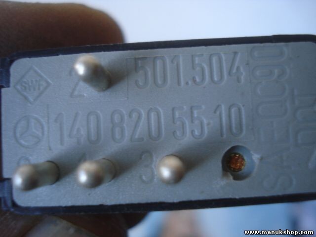 Warnblinkschalter Mercedes-Benz W140 1408205510 SWF 501.504 SAE 0090 DOT