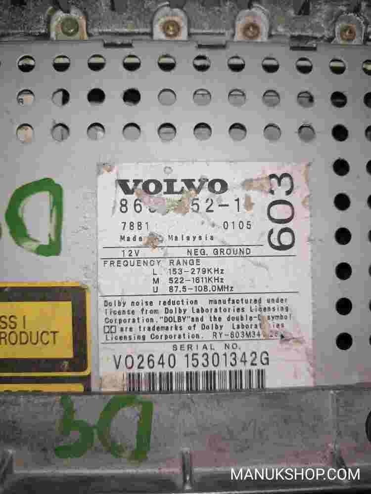 Radio Kassette Volvo S60 V70 II XC70 HU603 86511521 8651152-1 V02640 RY-603M34