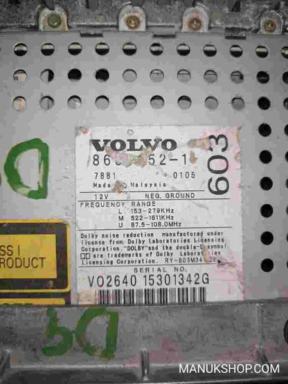 Radio Kassette Volvo S60 V70 II XC70 HU603 86511521 8651152-1 V02640 RY-603M34