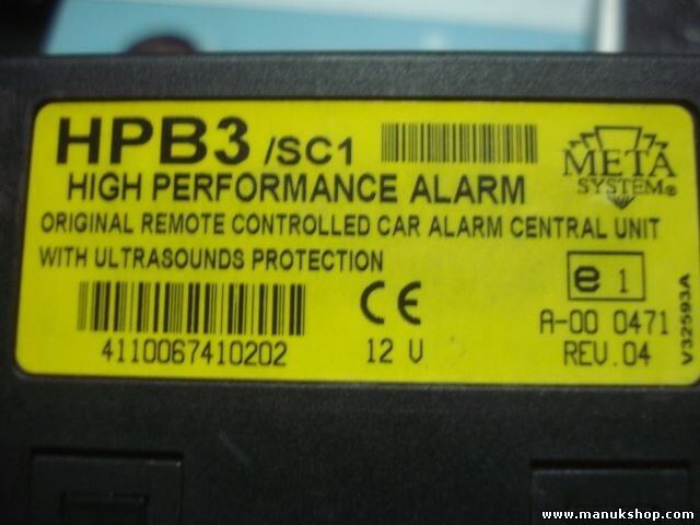 Steuergerät Wegfahrsperre Alarmmodul METASYTEM 12V HPB3SC1 A000471 REV.04