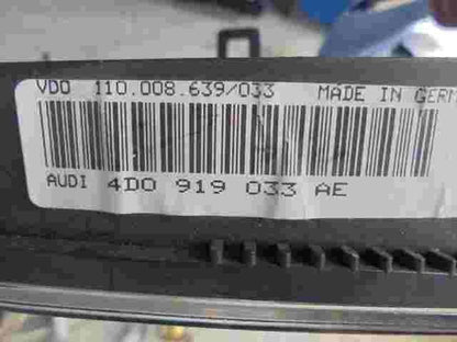 Anzeige Kombiinstrument Tacho Audi A8 4D 4D0 919 033 AE 4D0919033AE VDO