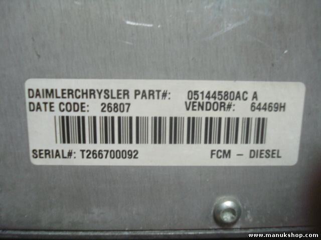 Getriebesteuerung Jeep Cherokee Chrysler 2.8 CRD T266700092 05144580ACA 64469H