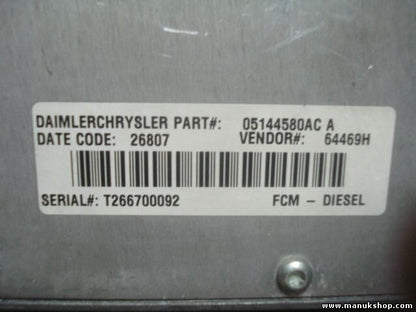 Getriebesteuerung Jeep Cherokee Chrysler 2.8 CRD T266700092 05144580ACA 64469H