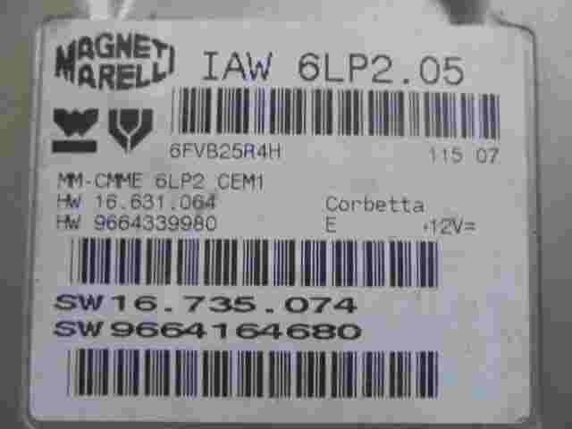 Motorsteuergerät Peugeot 307 1.4 IAW6LP205 SW16735074 HW9664339980 HW16631064